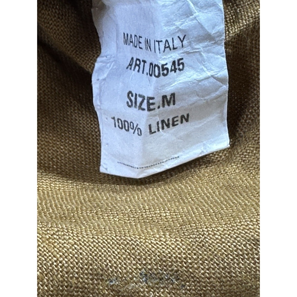 Alessia Pacini Linen Butterfly Blouse Women's Medium Brown Made in Italy Top - Picture 6 of 6
